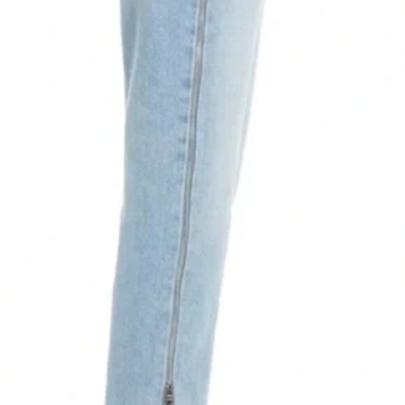 Hudson Women's 27 Holly Straight High-Rise Side-Released Zipper Raw Hem Jeans - Picture 2 of 12